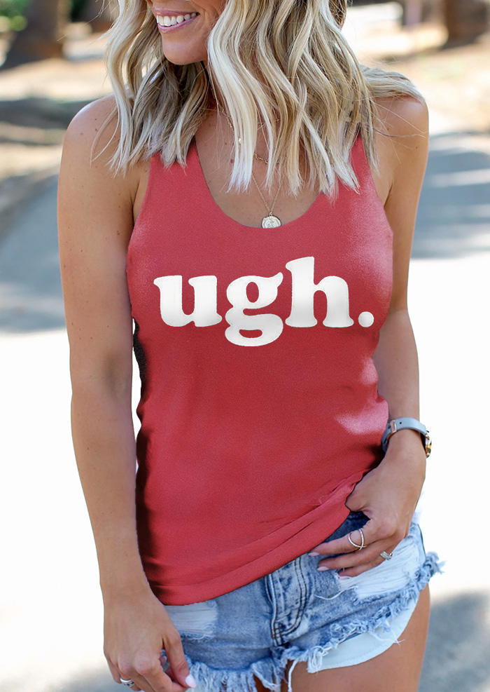 

Tank Tops Ugh O-Neck Racerback Tank Top - Brick Red in Red. Size