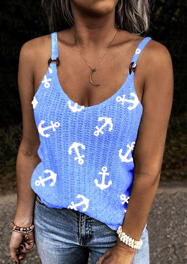 

Tank Tops Anchor Waffle Casual Camisole in Multicolor. Size: ,XL