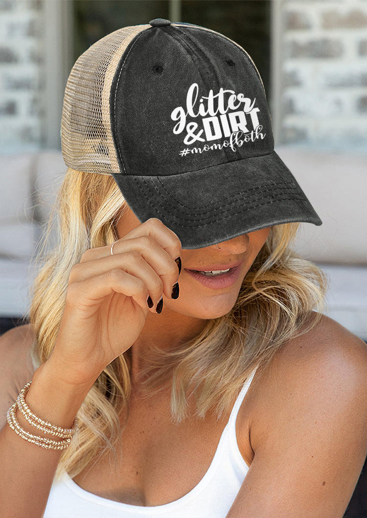 

Hats Glitter And Dirt Baseball Cap in Black. Size