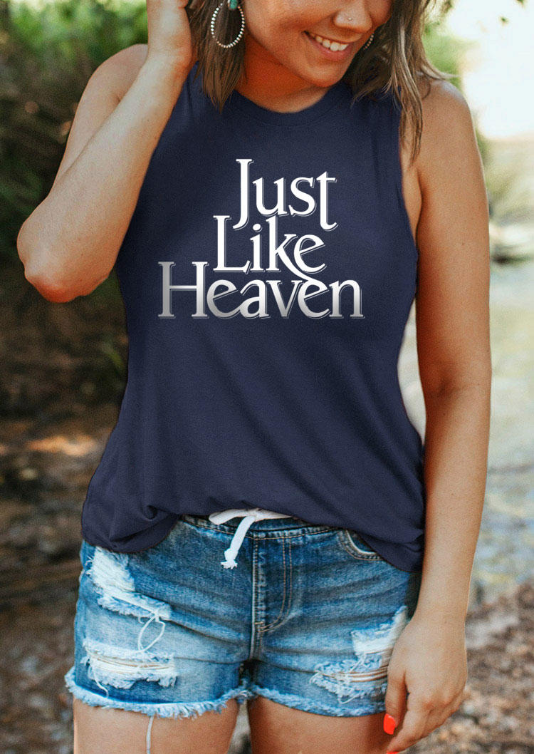 

Tank Tops Just Like Heaven O-Neck Tank Top - Navy Blue in Blue. Size: L,M,,XL