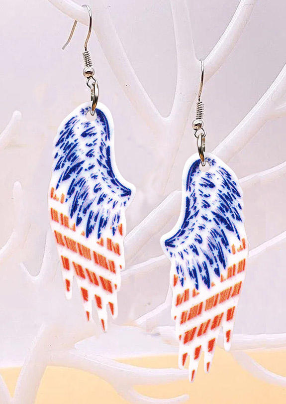 

Earrings American Flag Wing Earrings in Multicolor. Size