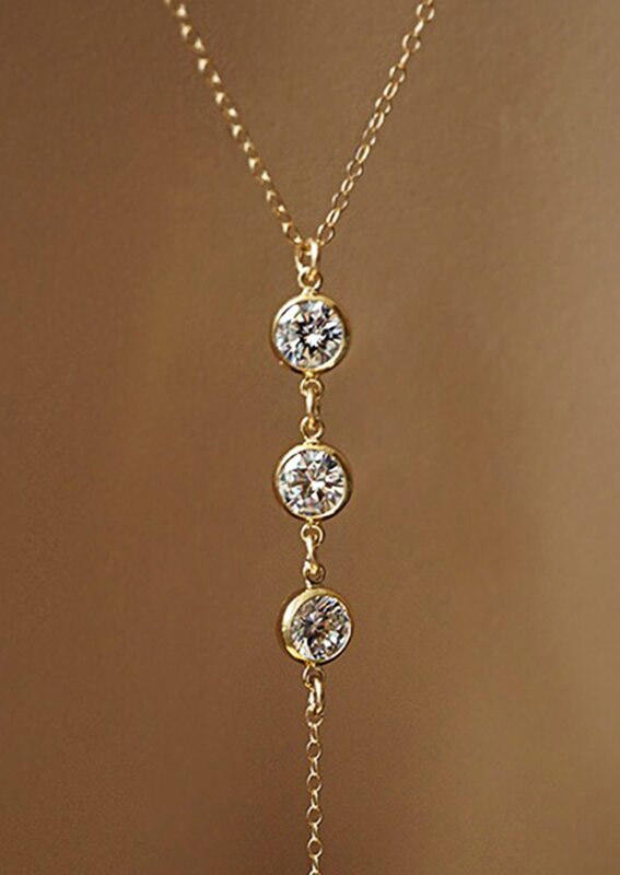 

Necklaces Rhinestone Casual Pendant Necklace in Gold. Size