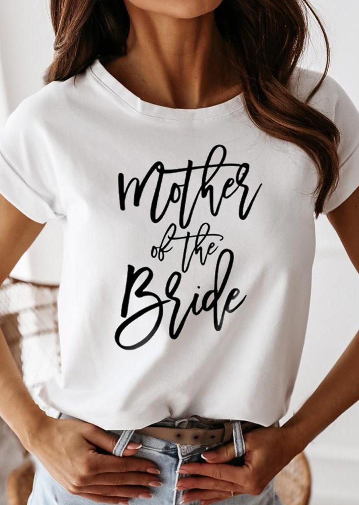 

T-shirts Tees Mother Of The Bride T-Shirt Tee in White. Size: L,M,,XL