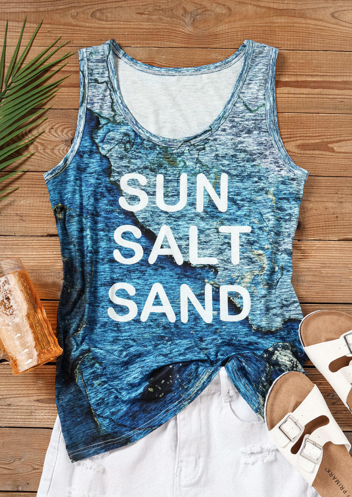 

Tank Tops Sun Salt Sand Ocean Tank Top - Sky Blue in Blue. Size: L,,XL