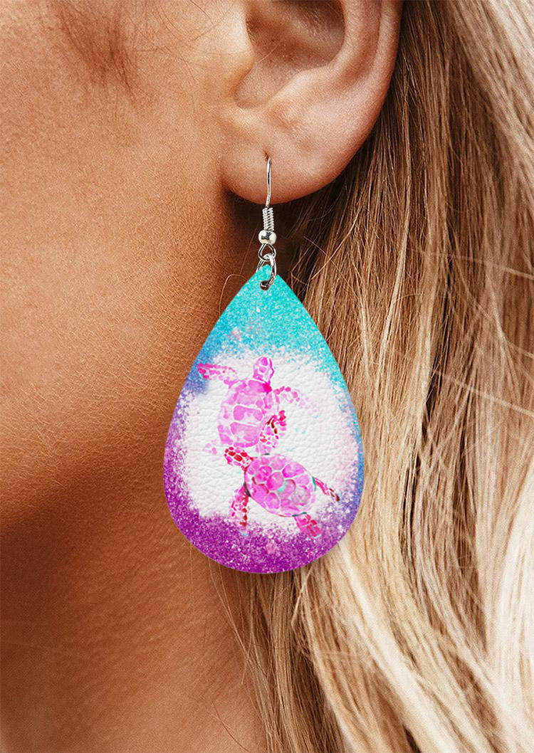 

Earrings Sea Turtle Bleached Water Drop Earrings in Multicolor. Size