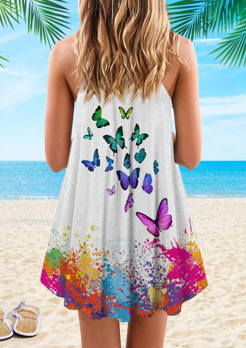 

Mini Dresses Everything Will Be Ok Butterfly Spaghetti Strap Mini Dress in Multicolor. Size: L,M,,XL