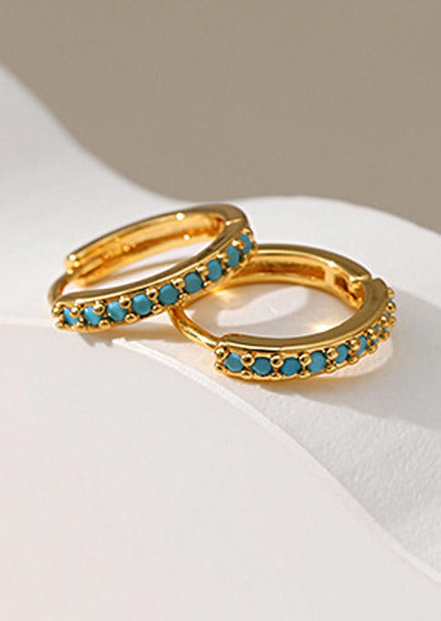 

Earrings Turquoise Round Alloy Earrings in Green. Size