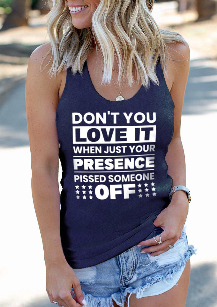 

Tank Tops Don't You Love It Star Racerback Tank Top - Navy Blue in Blue. Size: L