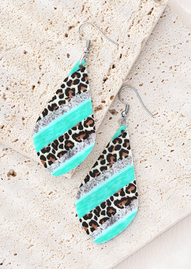 

Earrings Leopard Color Block Glitter Water Drop Earrings in Multicolor. Size
