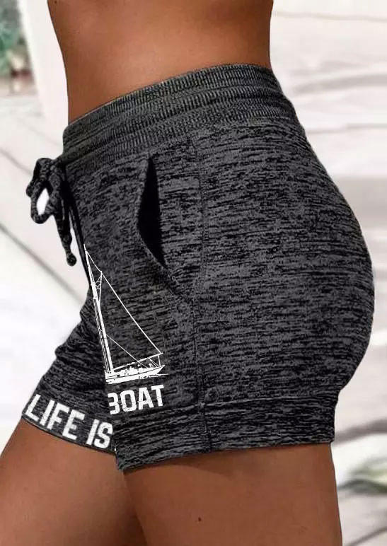 

Shorts Life Is Better On A Boat Shorts - Dark Grey in Gray. Size