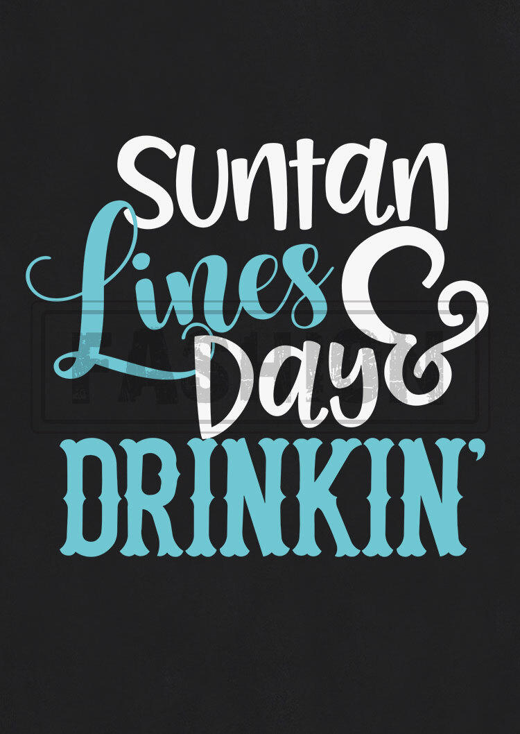 Suntan Lines Day Drinkin' Tank - Black