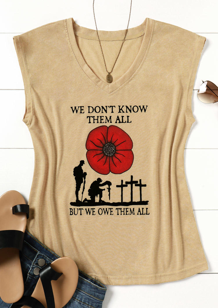 

T-shirts Tees We Don't Know Them All But We Owe Them All T-Shirt Tee in Multicolor. Size