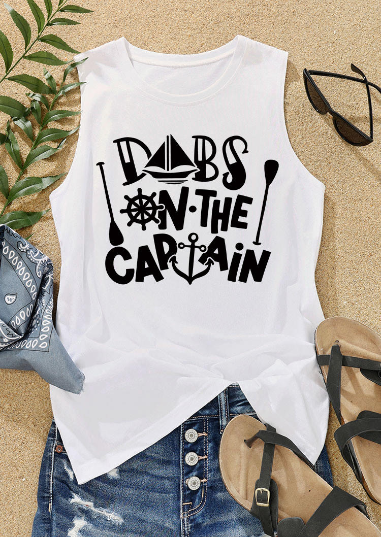 

Tank Tops Dibs On The Captain Anchor Tank Top in White. Size