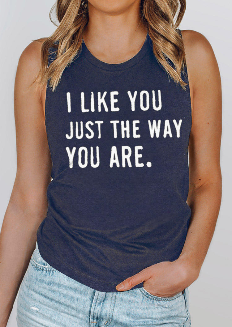 

Tank Tops I Like You Just The Way You Are Tank Top - Navy Blue in Blue. Size: ,XL