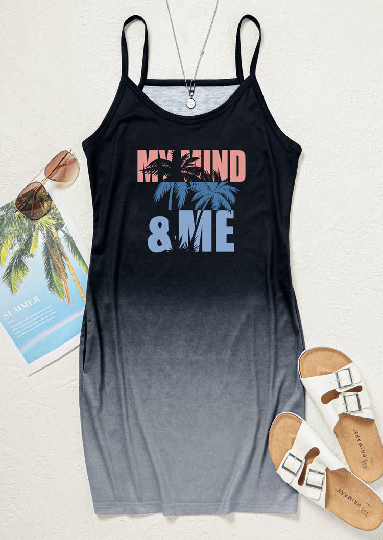 

Mini Dresses My Mind & Me Coconut Tree Gradient Pocket Mini Dress in Black. Size