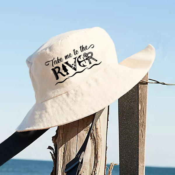 Take Me To The River Anchor Fisherman Hat - Beige