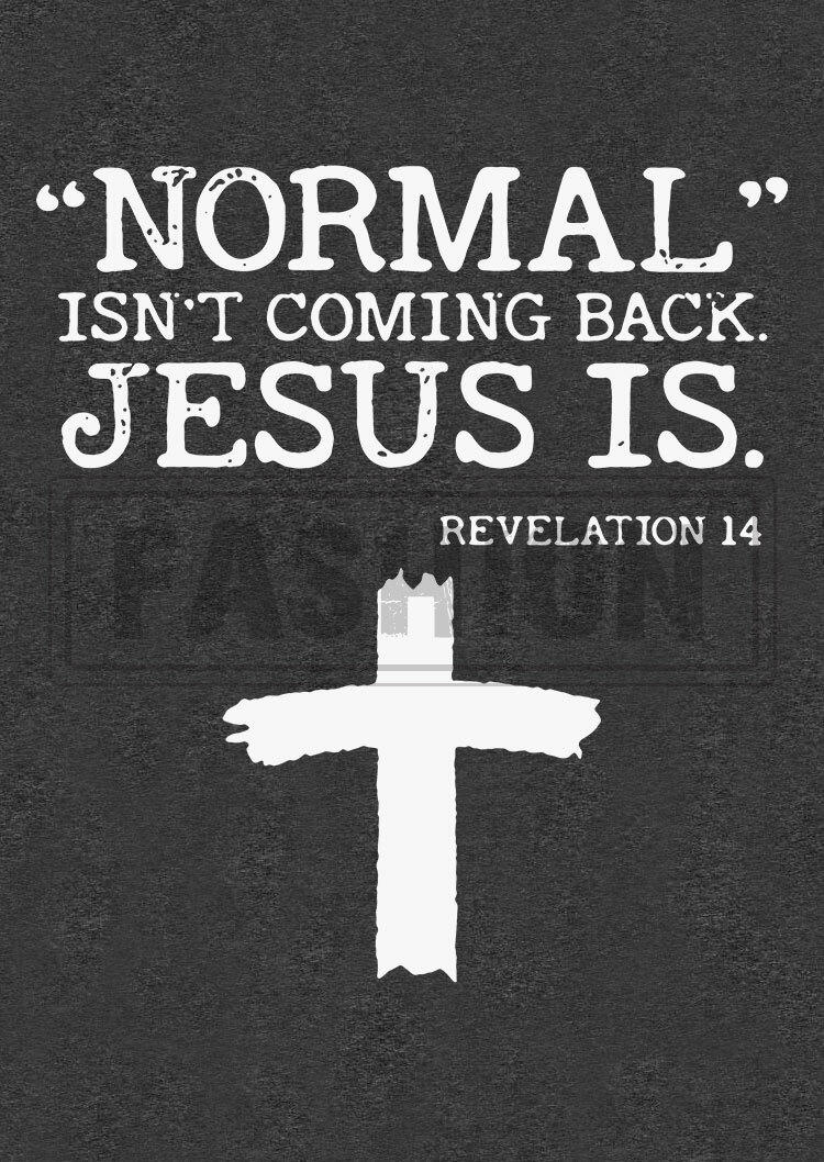 Normal Isn't Coming Back Jesus Is Cross Tank - Dark Grey