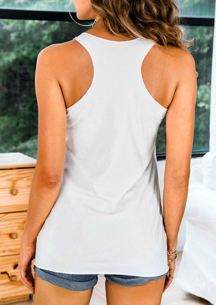 

Tank Tops Leave Me Alone Racerback Tank Top in White. Size