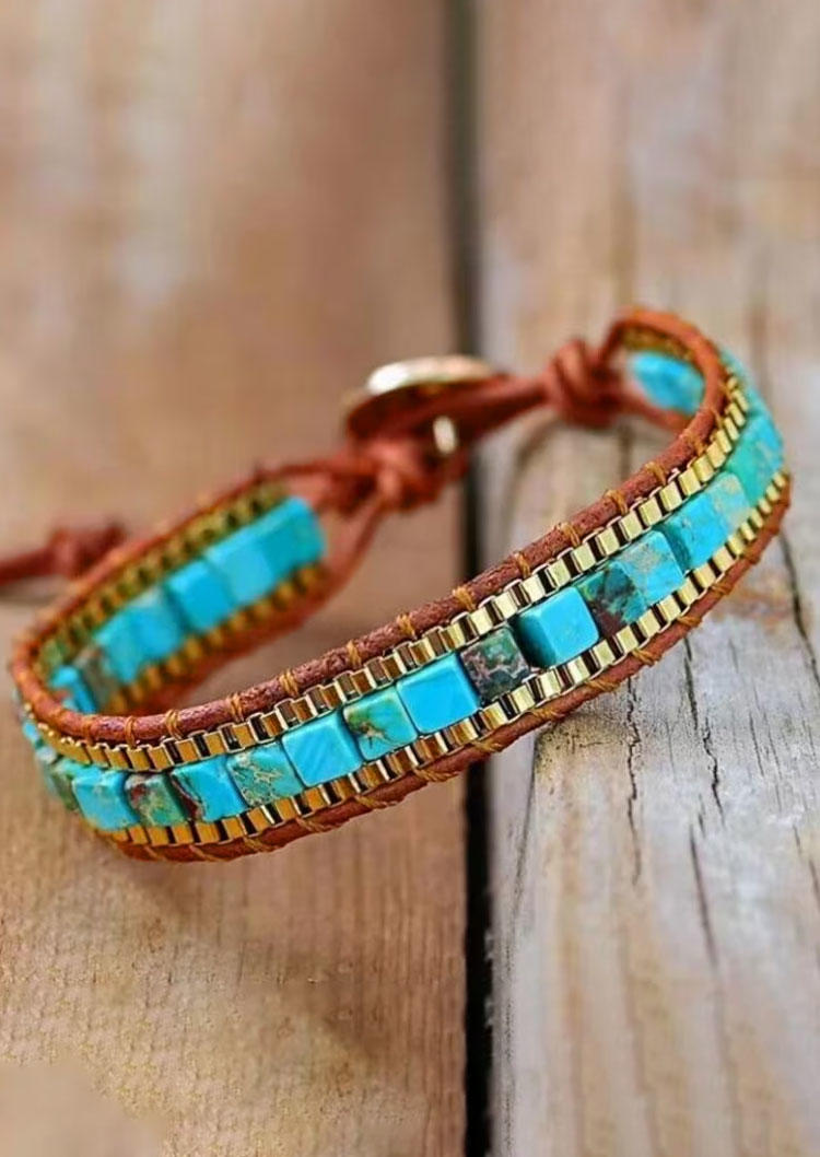 

Bracelet Natural Turquoise Braided Bracelet in Multicolor. Size