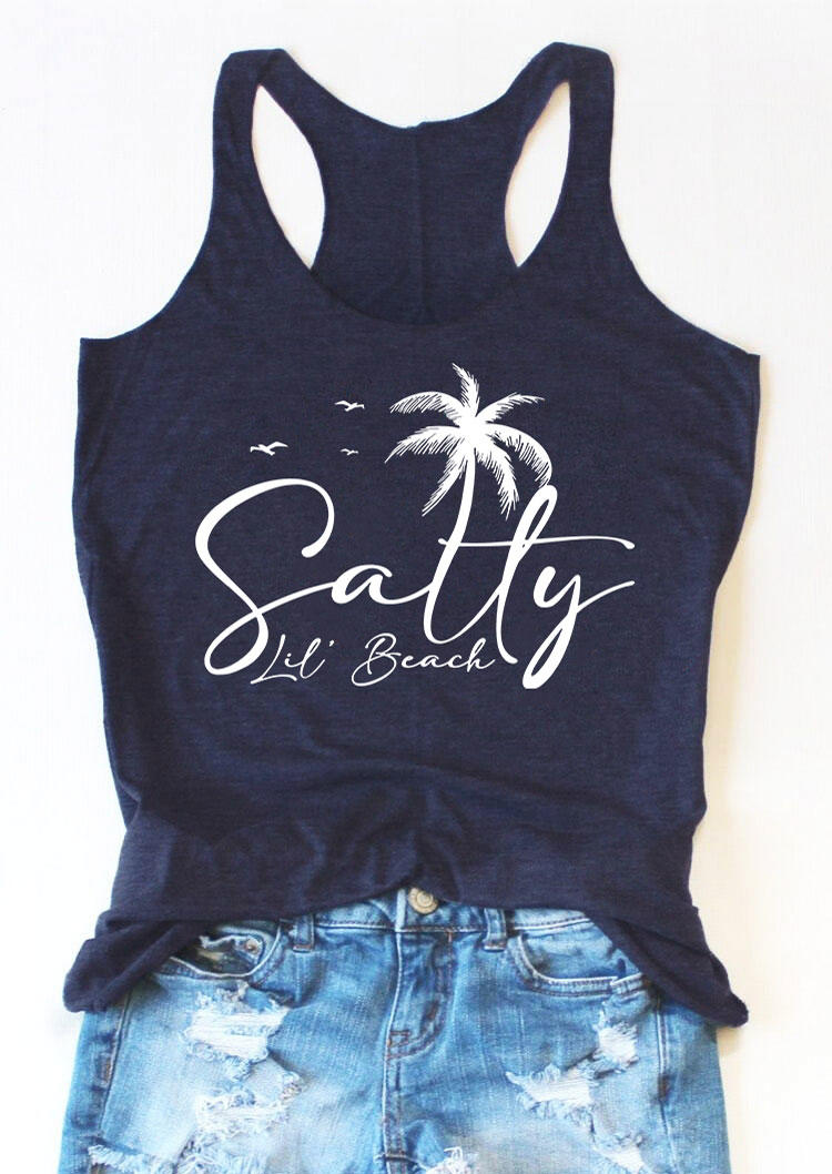 

Tank Tops Salty Lil Beach Coconut Tree Racerback Tank Top - Navy Blue in Blue. Size