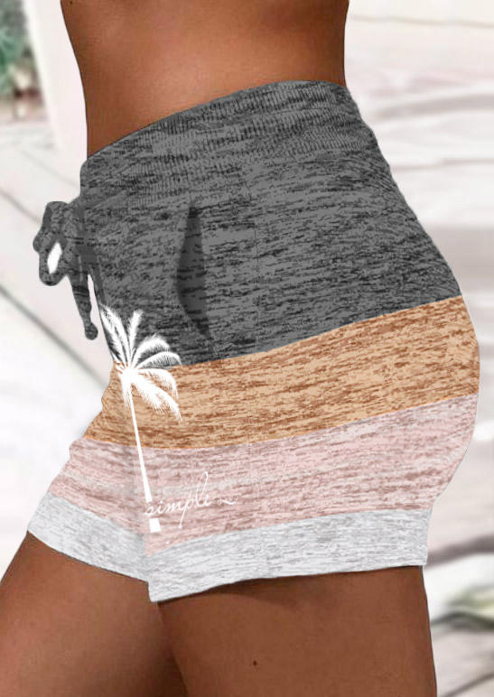 

Shorts Live Simple Color Block Coconut Tree Shorts in Multicolor. Size