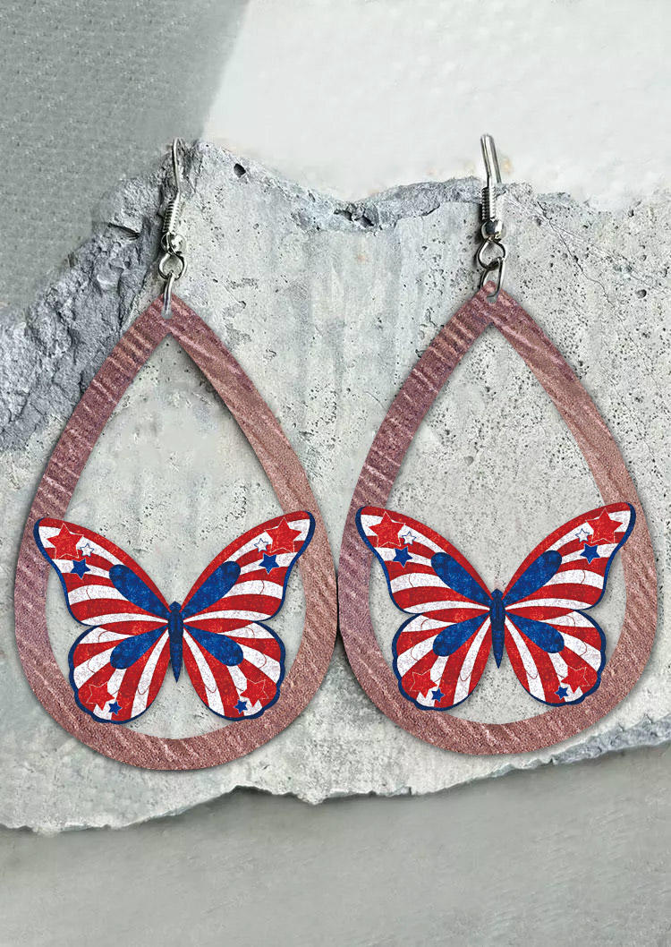 

Earrings Butterfly Star Hollow Out Water Drop Earrings in Multicolor. Size