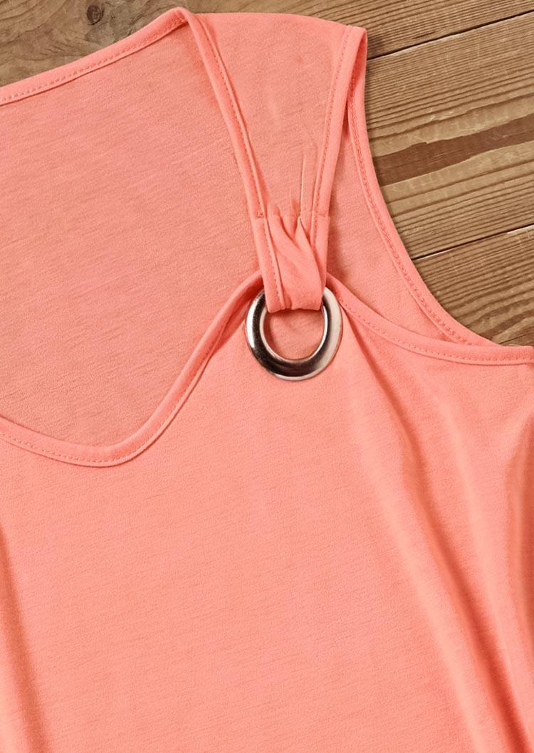 Hollow Out Sweet Tank - Pink