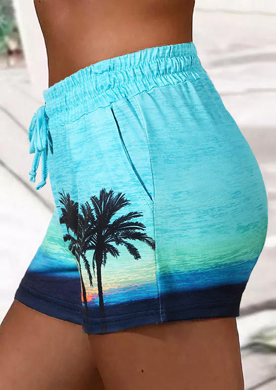 

Shorts Coconut Tree Sun Gradient Shorts - Lake Blue in Blue. Size