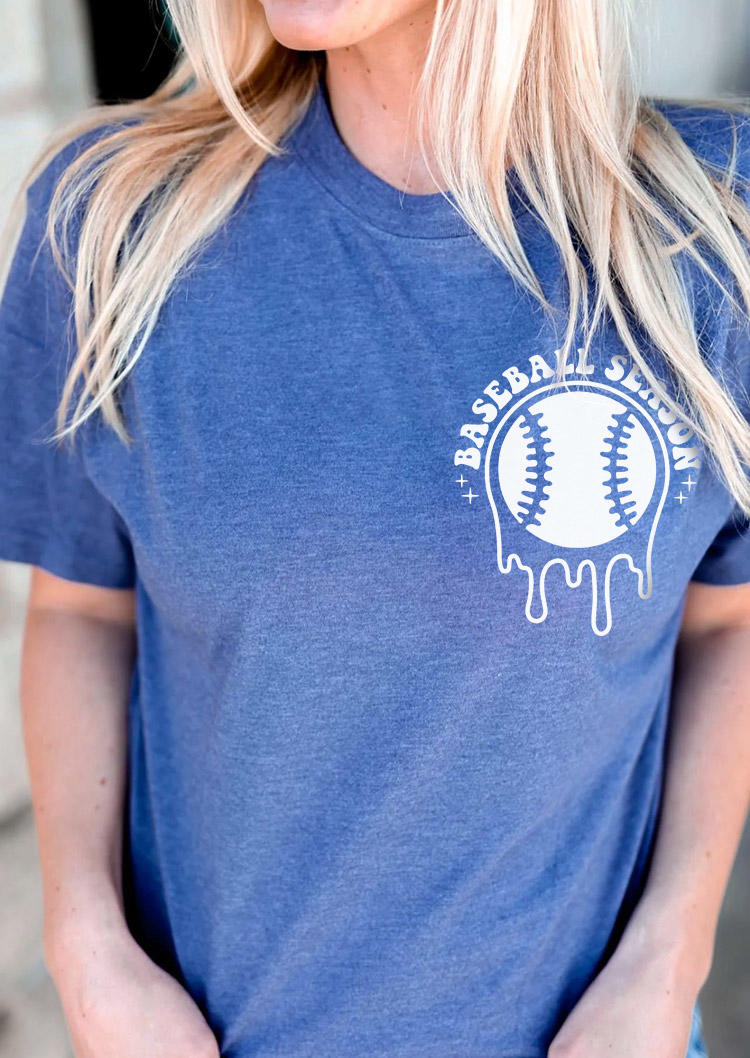 

T-shirts Tees The Only B.. I Need Is Baseball Season T-Shirt Tee in Blue. Size: L,M,,XL