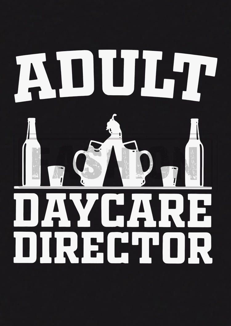 Adult Daycare Director Racerback Tank - Black