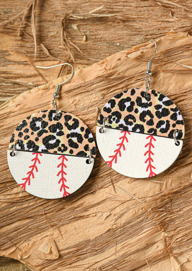 

Earrings Leopard Baseball Drop Earrings in Multicolor. Size
