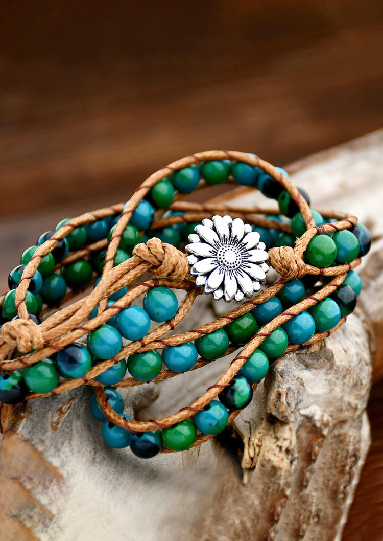 

Bracelet Bohemian Beading Multi-Layered Bracelet in Multicolor. Size