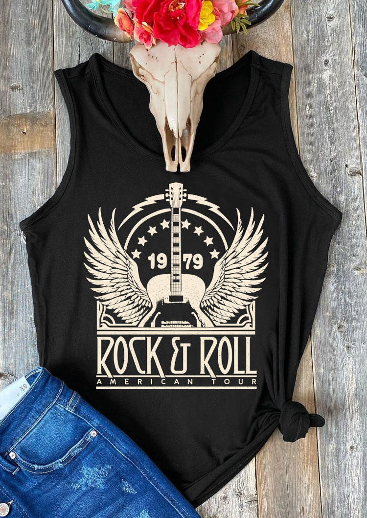 

Tank Tops Guitar Wings O-Neck Tank Top in Black. Size