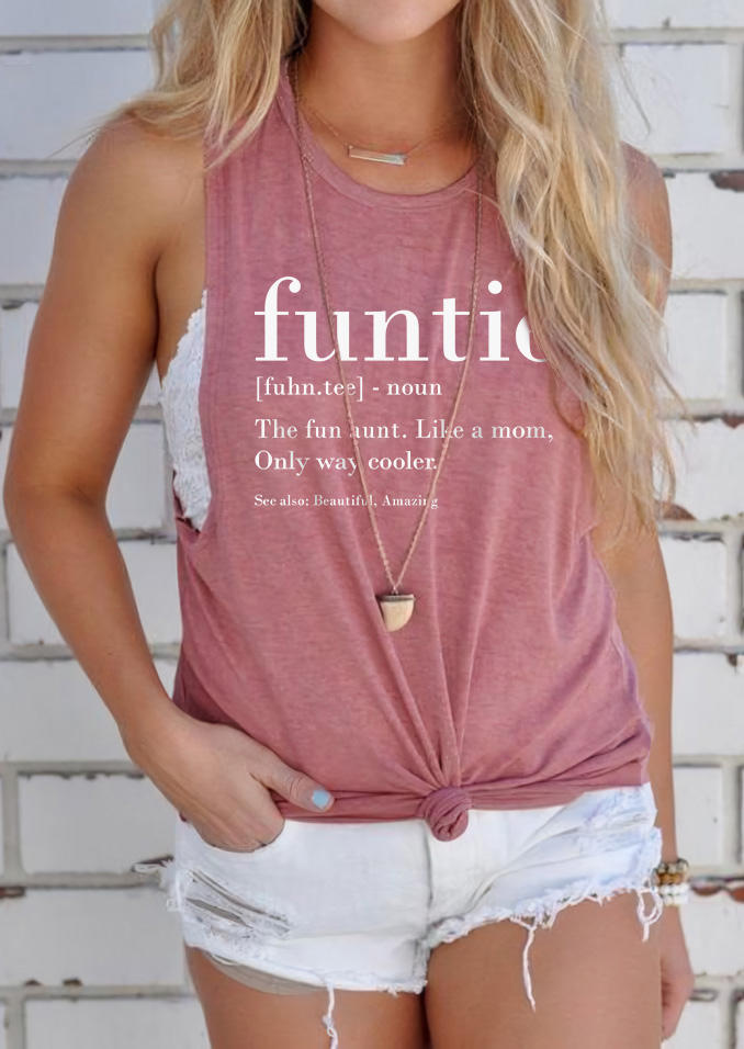 

Tank Tops Funtie Casual O-Neck Tank Top - Cameo Brown in Brown. Size: L,M,,XL