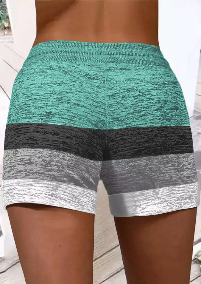 

Shorts American Flag Color Block Drawstring Pocket Shorts in Multicolor. Size