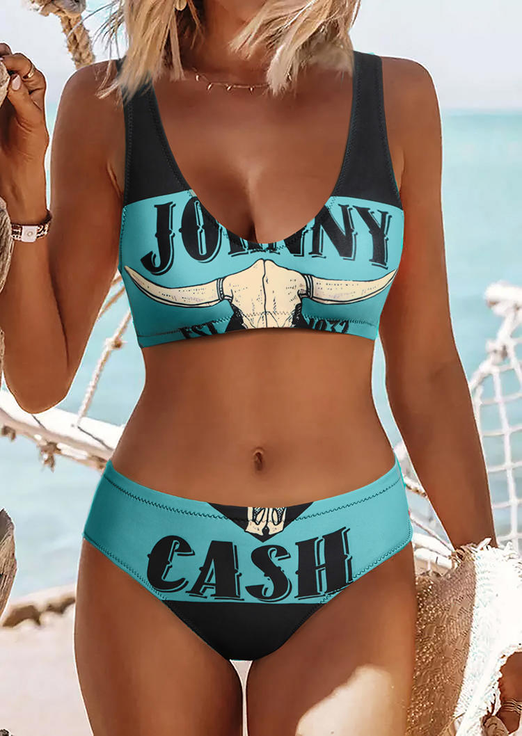 Steer Skull Adjustable Strap Bikini Set