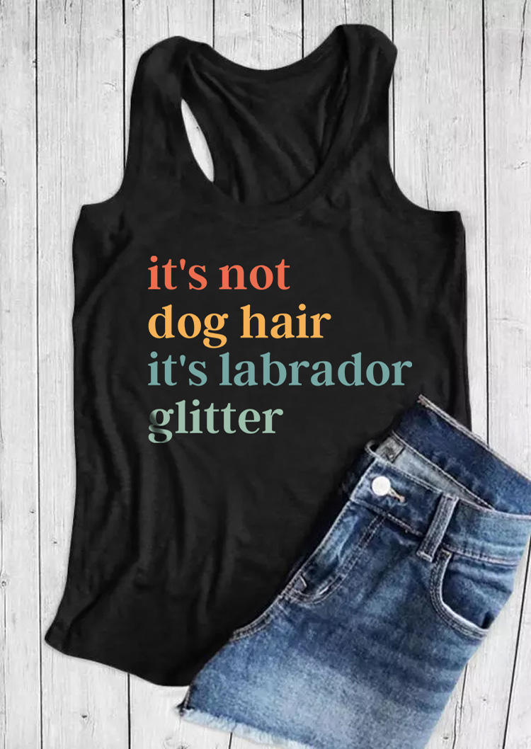 

Tank Tops It's Not Dog Hair It's Labrador Glitter Racerback Tank Top in Black. Size: L