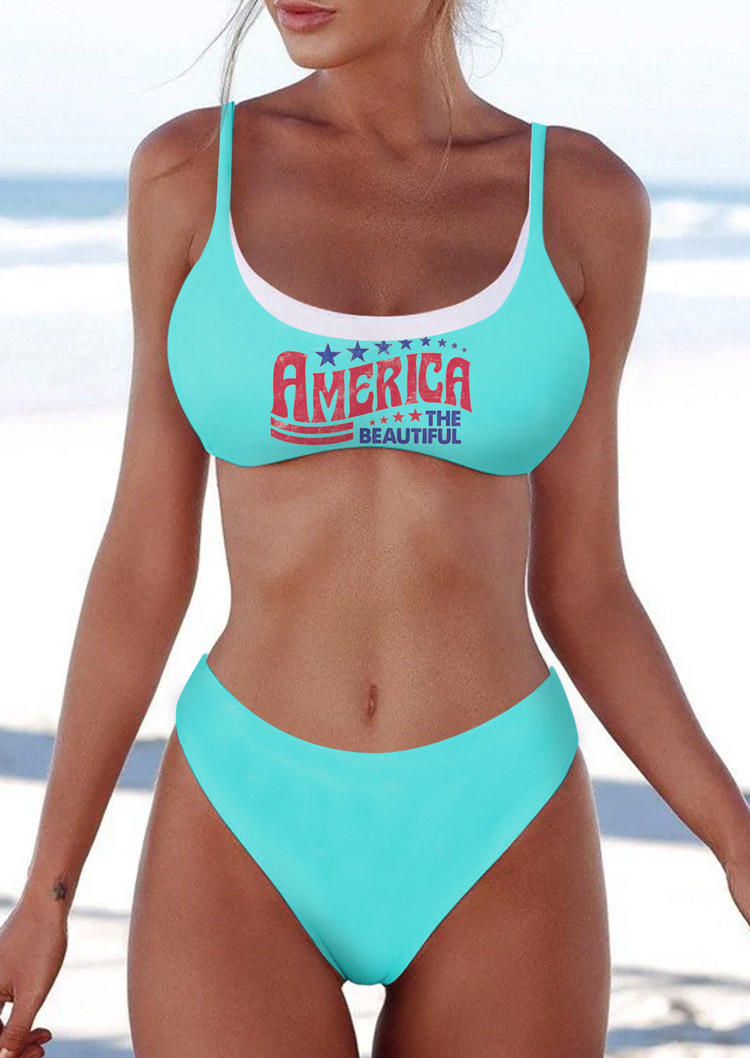 

Bikini Sets America The Beautiful Star Bikini Set in Blue. Size: L,M,,XL