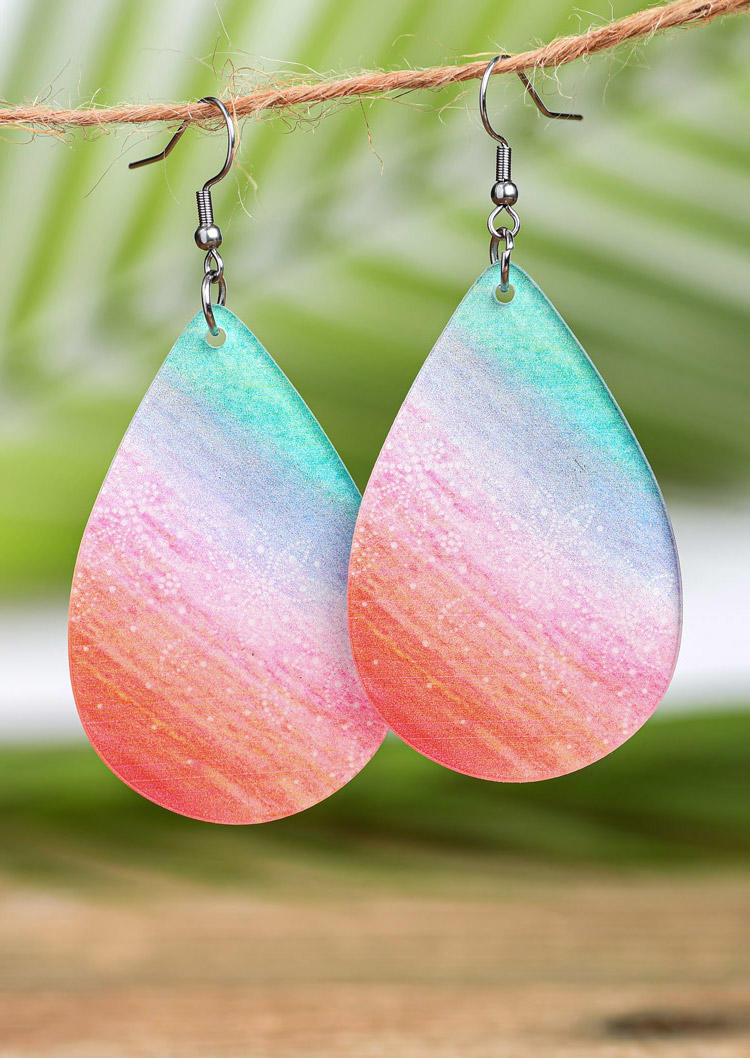 

Earrings Gradient Water Drop Earrings in Multicolor. Size