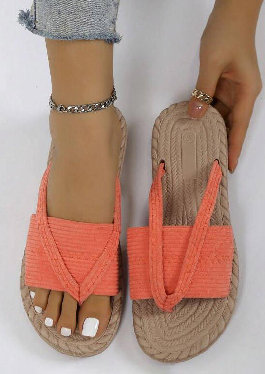 

Slippers Flip Flops Flat Slippers Without Anklet in Orange. Size: ,38,39,40,41
