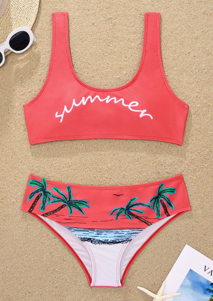 

Bikini Sets Summer Coconut Tree Bikini Set in Red. Size: L,M,,XL
