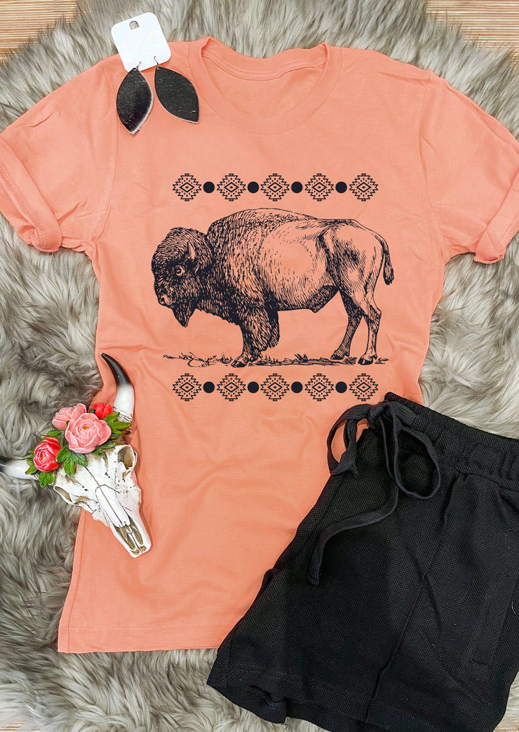 

T-shirts Tees Buffalo Aztec Geometric T-Shirt Tee in Orange. Size: L,M,,XL