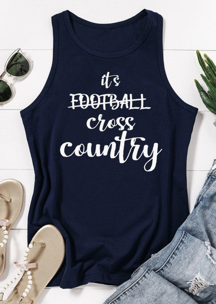 

Tank Tops It' Football Cross Country Racerback Tank Top - Navy Blue in Blue. Size: L,M,,XL