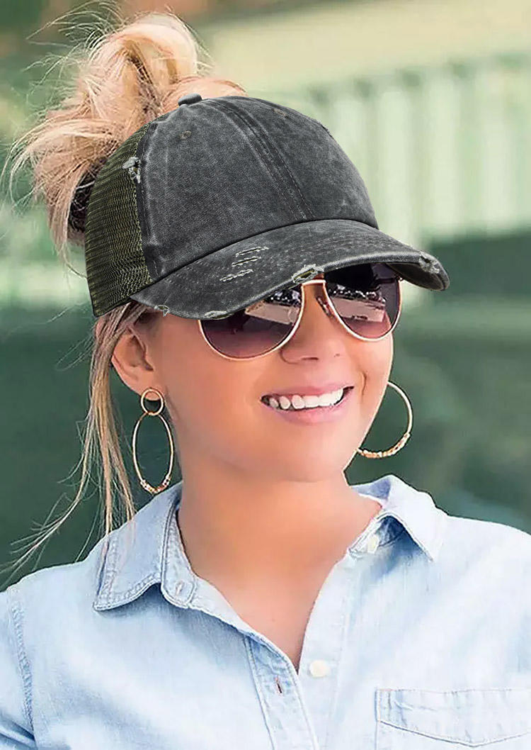 

Hats Hollow Out Mesh Baseball Cap in Green. Size
