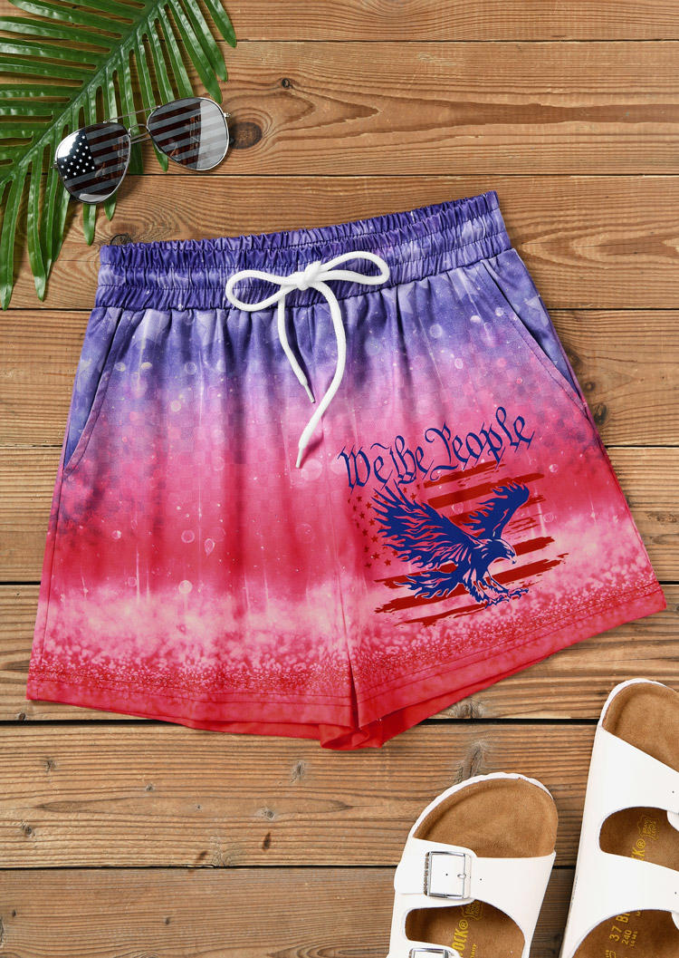 

Shorts We The People American Flag Eagle Tie Dye Pocket Shorts in Multicolor. Size: L,M,,XL