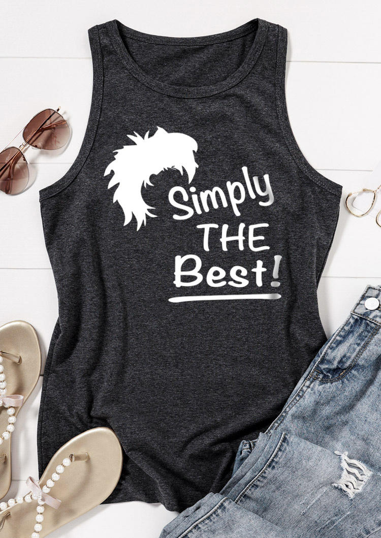 

Tank Tops Simply The Best Racerback Tank Top - Dark Grey in Gray. Size