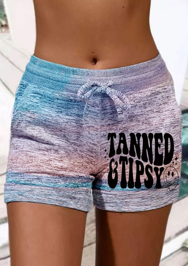 Tanned & Tipsy Drawstring Pocket Shorts