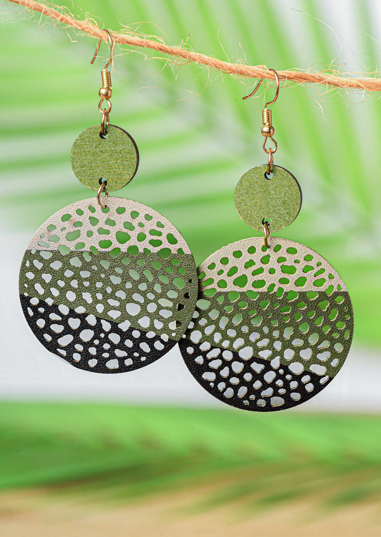 

Earrings Color Block Hollow Out Earrings in Multicolor. Size