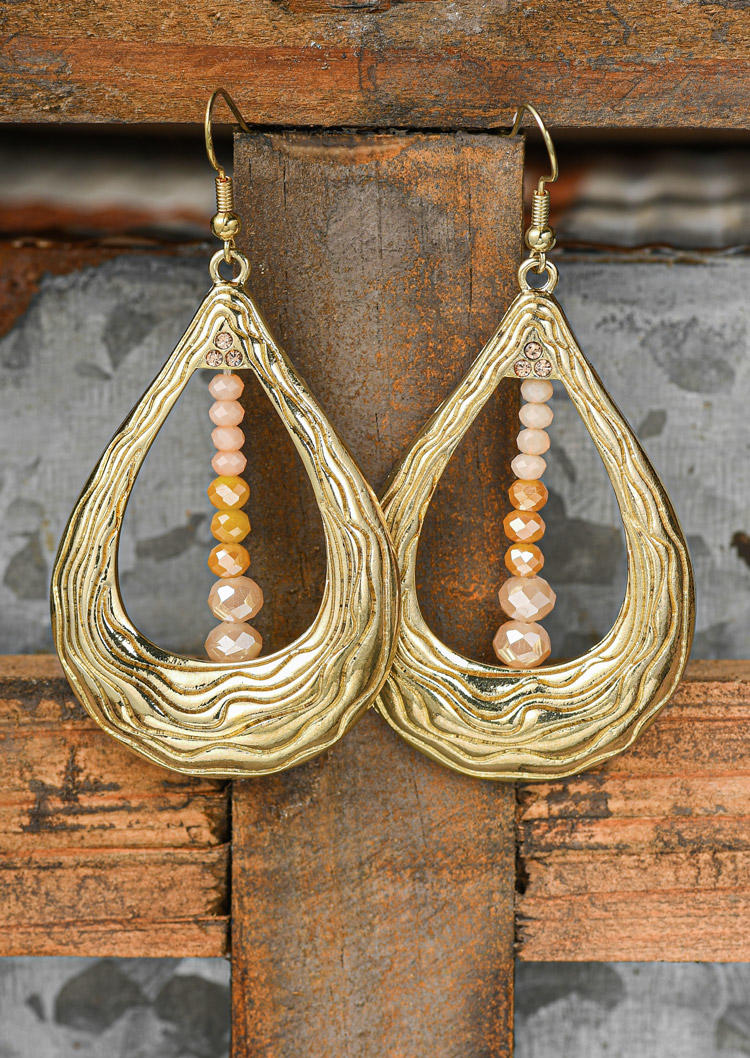 

Earrings Beading Alloy Water Drop Earrings in Gold. Size
