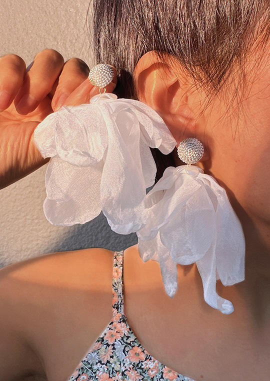 Big Floral Bohemian Dangle Drop Earrings